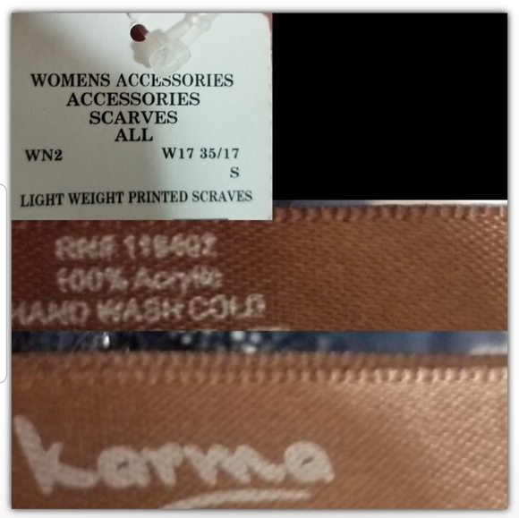 💎NWT Karma embroidered scarf - Picture 2 of 3